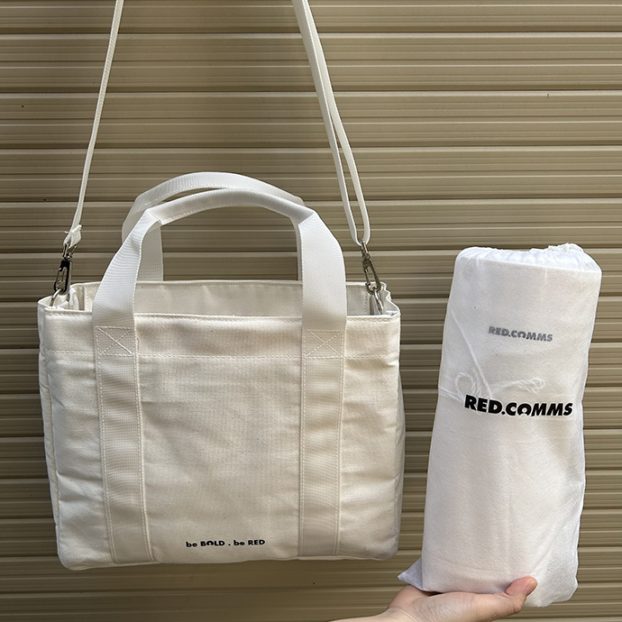 Túi Vải Canvas Hình Hộp - Túi Vải Canvas In Logo Red Comms
