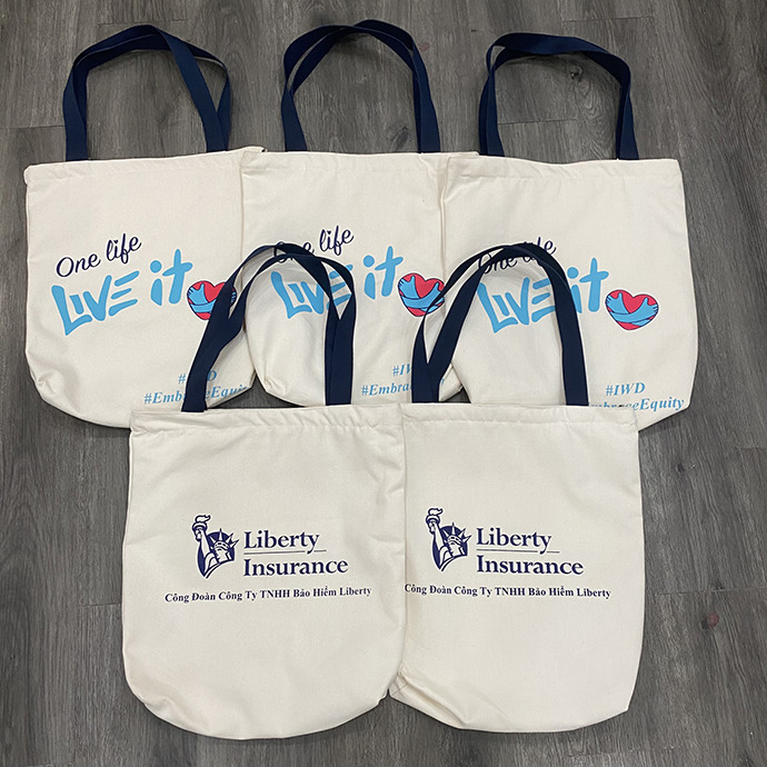 Túi Canvas Hai Lớp Kèm Túi Phụ Liberty - Bền Đẹp, In Logo Theo Yêu Cầu
