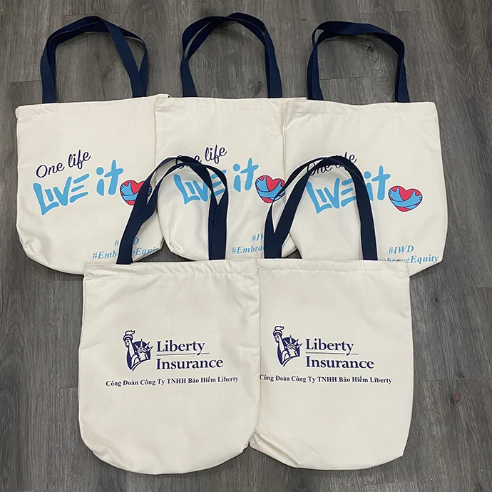 Túi Canvas Hai Lớp Kèm Túi Phụ Liberty - Bền Đẹp, In Logo Theo Yêu Cầu
