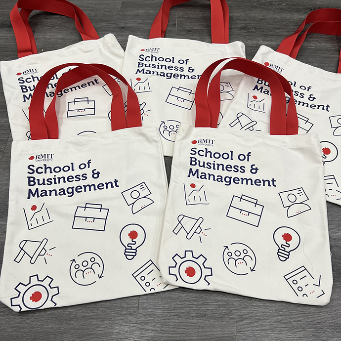 Túi Vải In Lụa - Túi Vải Đại Học RMIT - Sản Xuất Túi Vải Giá Rẻ