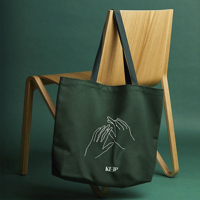 Túi Vải Canvas Màu Xanh Đậm In Ấn Thiết Kế Theo Yêu Cầu