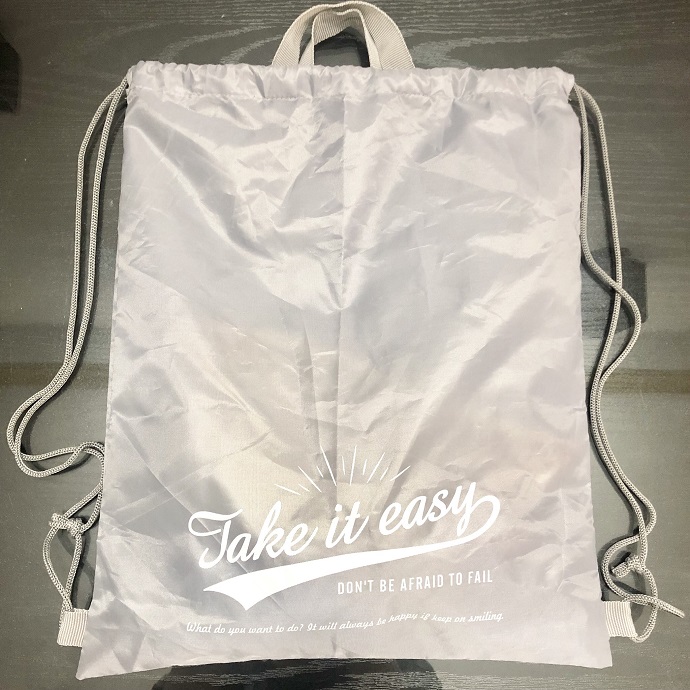 Túi Rút Dây Vải Dù Màu Xám – Túi Rút Tiện Lợi Đi Học & Đi Chơi