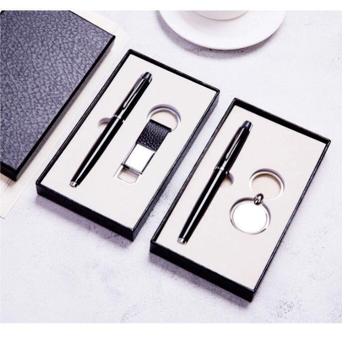 Bộ Quà Tặng Bút Ký Cao Cấp Kèm Móc Khóa / USB – Sang Trọng, Chuyên Nghiệp, In Logo Doanh Nghiệp