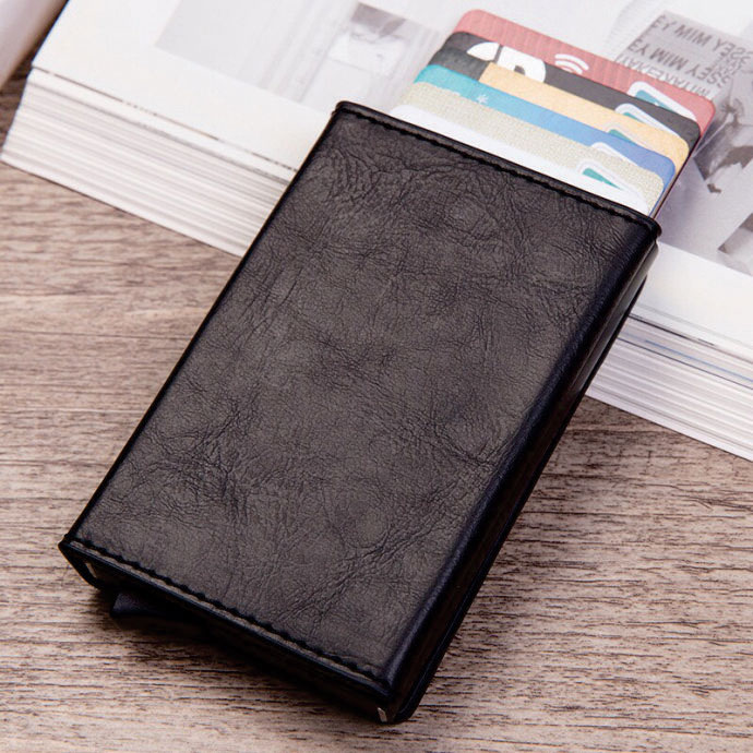 Ví Đựng Thẻ Da Đẩy Tự Động Cao Cấp – Gọn Gàng, Sang Trọng, Đẳng Cấp Doanh Nhân