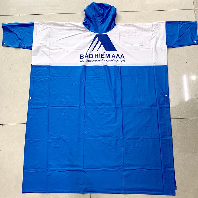Áo Mưa Cánh Dơi In Logo Bảo Hiểm AAA – Áo Mưa Quà Tặng Doanh Nghiệp