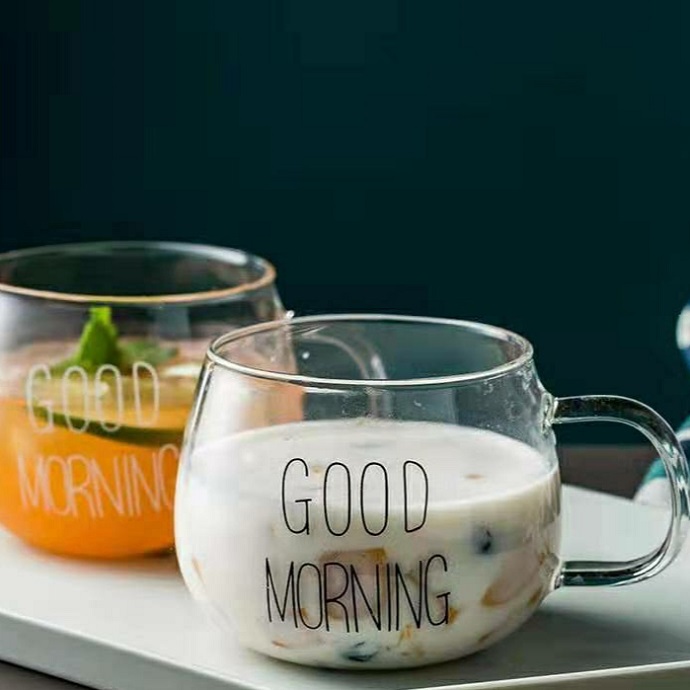 Ly Thủy Tinh Good Morning - Quà Tặng Cao Cấp, In Logo Theo Yêu Cầu