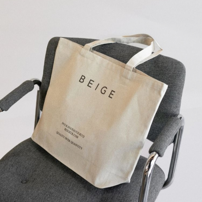 Túi Tote Canvas Màu Be Thời Trang Nữ BEIGE