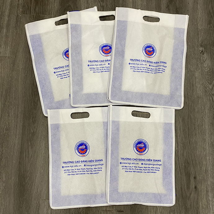 TÚI VẢI KHÔNG DỆT MÀU TRẮNG CÓ QUAI XÁCH - NHẬN IN LOGO THEO YÊU CẦU