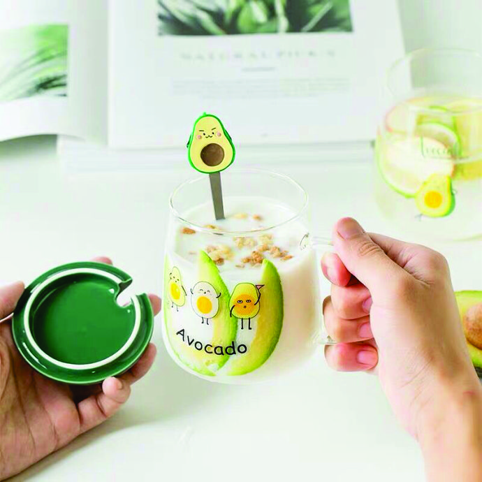 Ly Thủy Tinh Avocado - Quà Tặng Độc Đáo, In Logo Theo Yêu Cầu