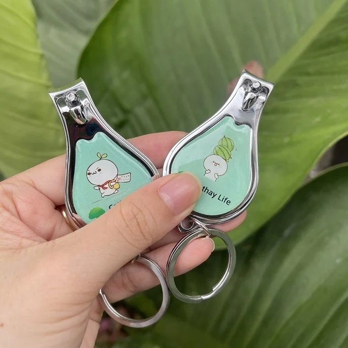 MÓC KHÓA KÈM BẤM MÓNG TAY IN LOGO THEO YÊU CẦU GIÁ RẺ – INOX 204