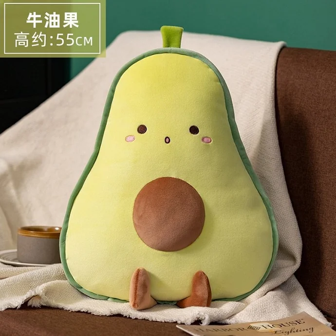 Gối Ôm Bơ (Avocado) Dễ Thương - Thiết Kế & Sản Xuất Theo Yêu Cầu, Thêu/In Logo