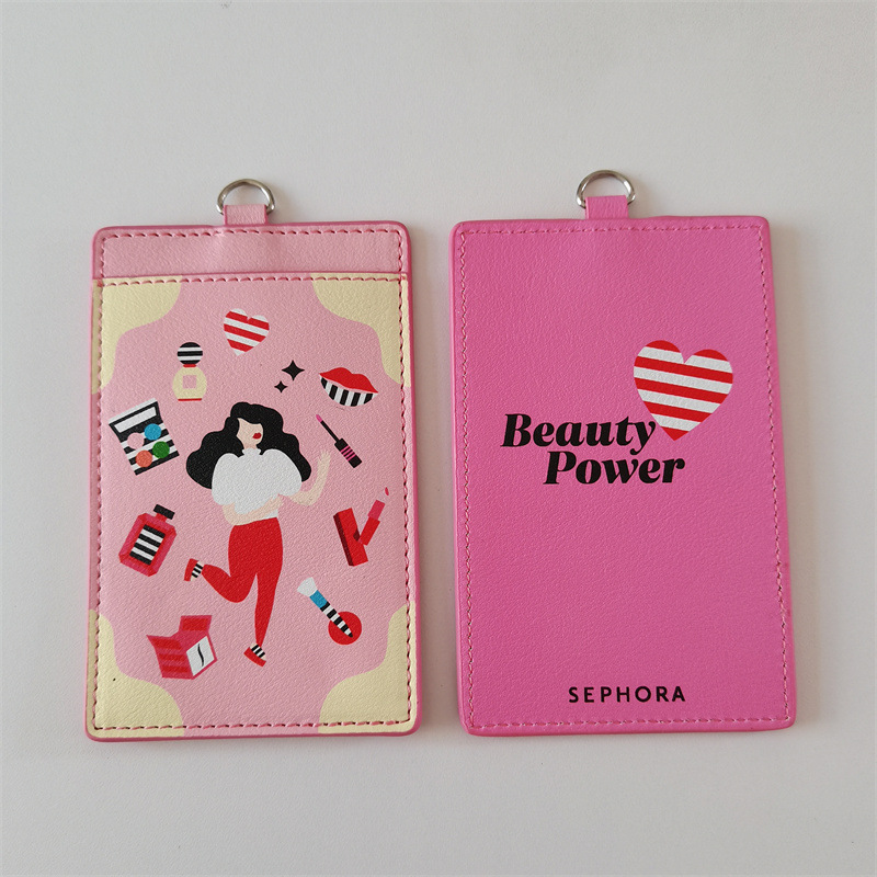 Bao Đeo Thẻ Nhân Viên Da PU In Logo – Thiết Kế Theo Yêu Cầu