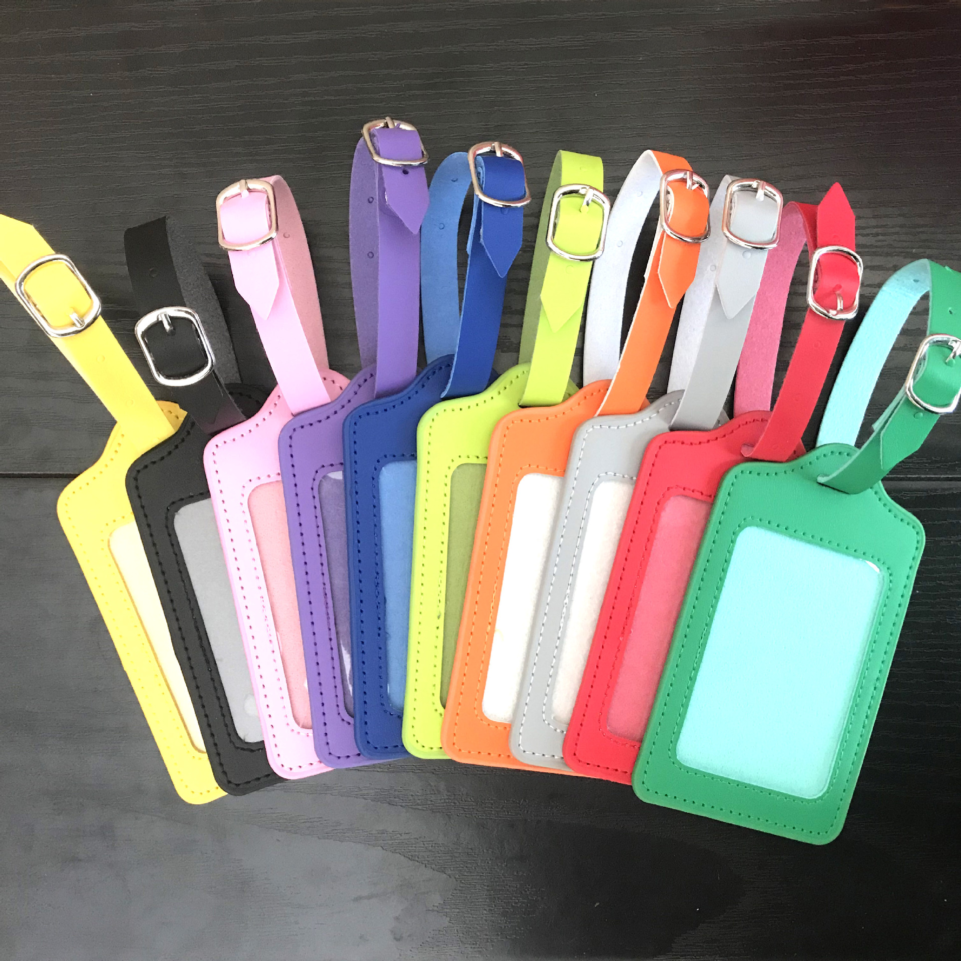 Thẻ Hành Lý Da PU Nhiều Màu – Tag Hành Lý In Logo Theo Yêu Cầu