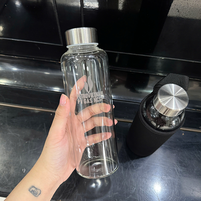 Bình Nước Thủy Tinh 1000ml In Logo Theo Yêu Cầu - Chất Lượng Cao