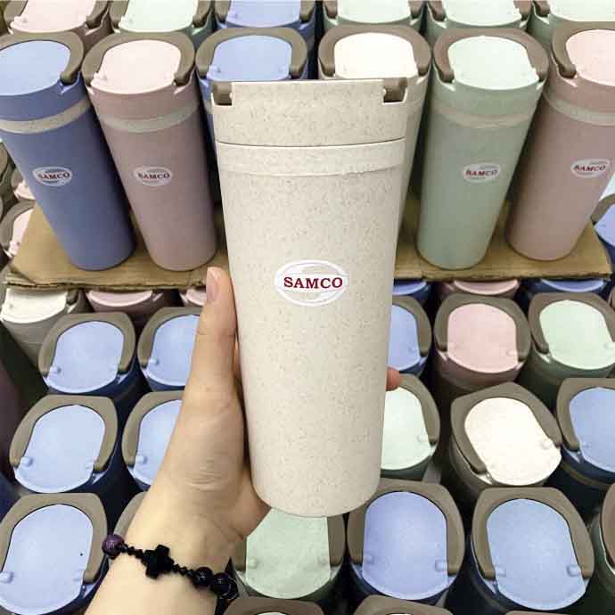 Bình Nước Nhựa Lúa Mạch 400–500ml – In Logo Theo Yêu Cầu, An Toàn Không BPA