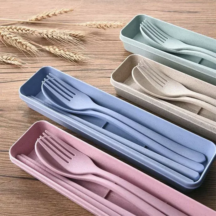 Bộ Muỗng Nĩa Lúa Mạch – Quà Tặng Doanh Nghiệp Xanh & Thân Thiện