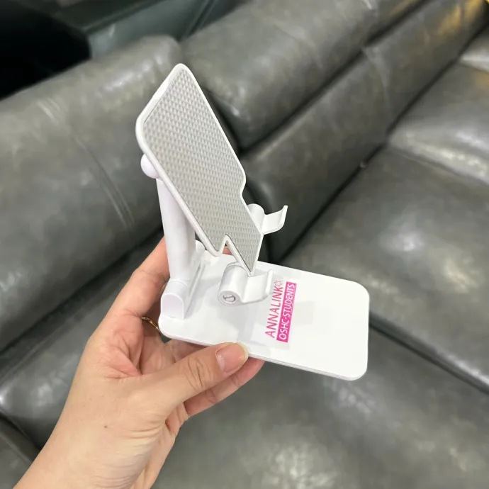 Giá Đỡ Điện Thoại Màu Trắng Chống Trượt – In Logo Annalink OSHC Students