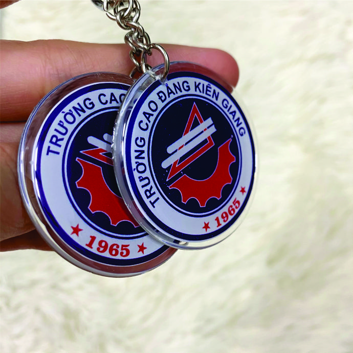 Móc Khóa Mica Tròn In Logo Theo Yêu Cầu – Nhiều Màu Sắc