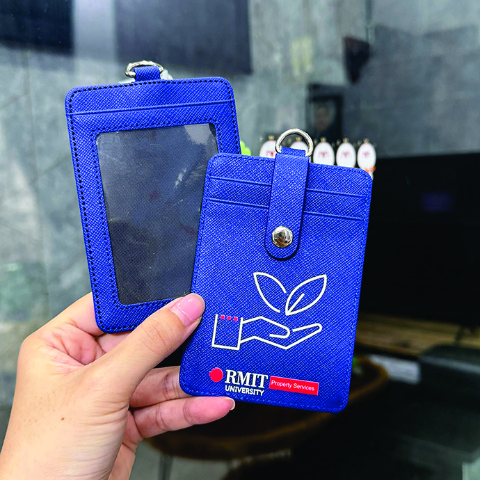 Bao Đeo Thẻ Da PU Cao Cấp – In Logo Thương Hiệu