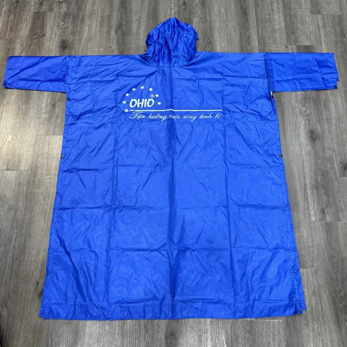 Áo Mưa Cánh Dơi Vải Dù In Logo Doanh Nghiệp