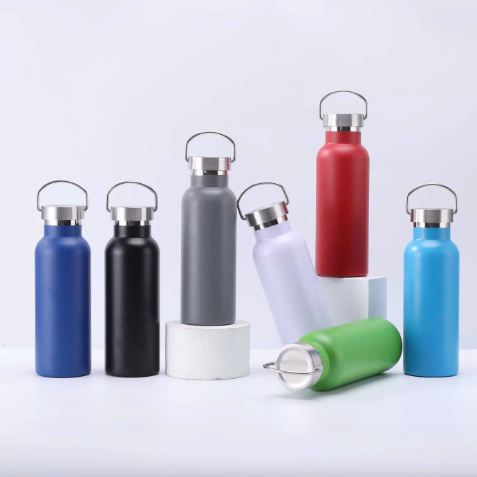 Bình Giữ Nhiệt Inox Nắp Quai Xách Nhiều Màu 500ml In Logo Theo Yêu Cầu