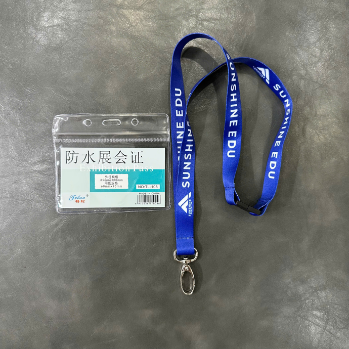 Dây Đeo Thẻ Satin In Logo Kèm Bao Thẻ – SUNSHINE EDU – Quà Tặng Sự Kiện