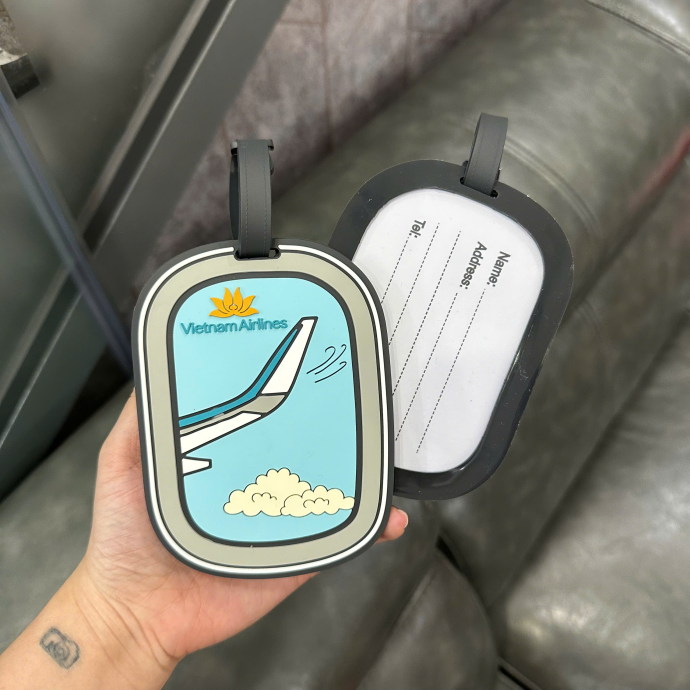 Thẻ Hành Lý Cao Su Dẻo Vietnam Airlines In Logo – In Theo Yêu Cầu