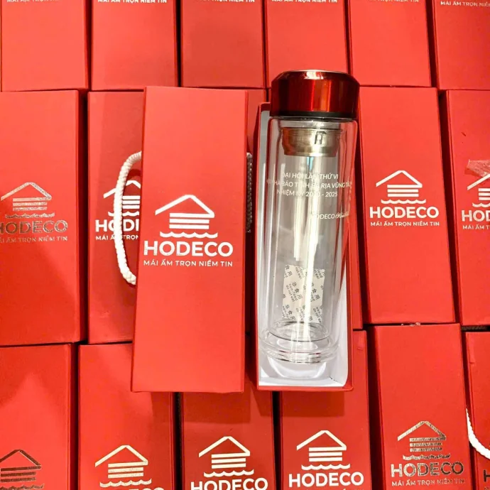 Bình Thủy Tinh 2 Lớp Có Lọc Trà – In Logo Theo Yêu Cầu, Quà Tặng Doanh Nghiệp Sang Trọng