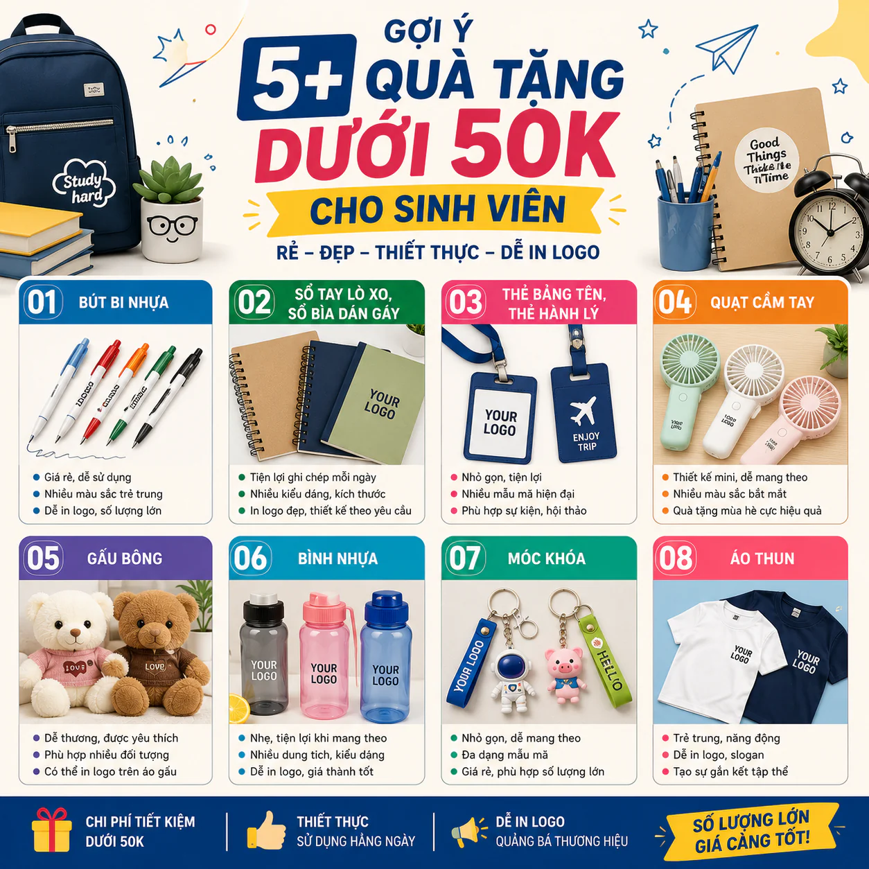 Gợi Ý 5+ Quà Tặng Dưới 50K Cho Sinh Viên Vừa Đẹp Vừa Thiết Thực