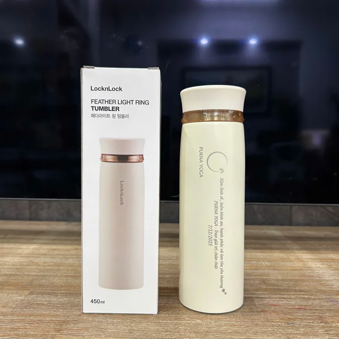 Bình Giữ Nhiệt LocknLock Feather Light Ring Tumbler 450ml In Logo Theo Yêu Cầu