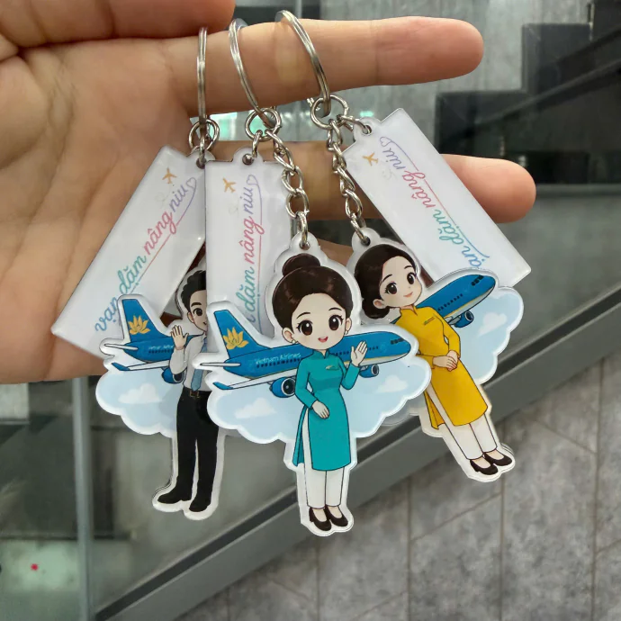 Móc Khóa Mica In Hình Theo Yêu Cầu – Móc Khóa Acrylic In Logo Làm Quà Tặng